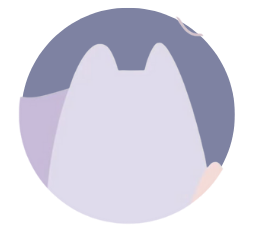 desenho de um gato roxo, foto de perfil